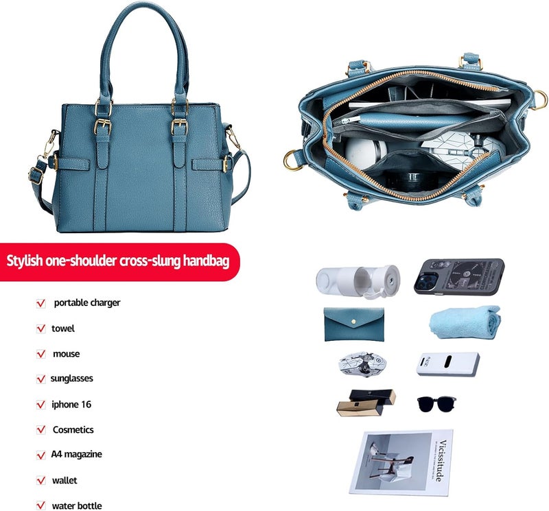 Tigpoy Women's Handbags Fashion Leather Handbags Purses for women Tote Bag Shoulder Bag Top Handle Satchel Fall Purse - Image 3